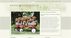 Desktop Screenshot of caninegeneticreserve.com